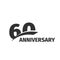 abstract black 60th anniversary logo on white background. 60 number logotype. Sixty years jubilee celebration