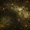 Abstract black background with retro golden glitter halftone