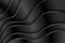 Abstract Black Background Wave. Realistic curves with texture of paper, metal, plastic.