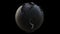 Abstract Black Earth Globe, Continets Extruded or Displacement