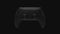 Abstract black game controller on a black background. Gamepad for game console. Reflections glare movement. 3d loop animation of