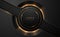 Abstract black and gold circle luxury background