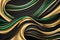 Abstract black and gold wave lines curve wavy luxury background.AI generated