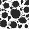 Abstract Black Inkblots Pattern