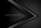Abstract black metallic arrow direction design modern luxury futuristic background vector