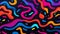 Abstract Black Neon Squiggles - 80s Background