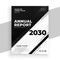 Abstract black and white annual report business brochure template