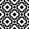 Abstract black and white background rectangles inside star seamless pattern repeated designs.