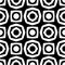 Abstract black and white background rectangles inside star seamless pattern repeated designs.