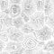 Abstract black and white color seamless hatching pattern