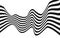 Abstract black and white curved line stripe. Wave
