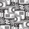 Abstract black and white floral greek vector seamless pattern. G