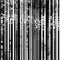 Abstract Black And White Image With Datamoshing And Barcode Lines