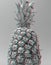 Abstract black and white pineapple with digital signal glitch effect