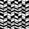 Abstract black and white seamless pattern. Background texture. Irregular geometrical shapes parallelogram, rhomb. Chevron zigzag