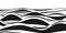 Abstract black and white striped 3d waves. Vector optical illusion. Ocean wave art pattern