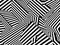 Abstract black and white striped optical illusion three dimensional geometrical boxes