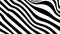 Abstract black and white striped optical illusion three dimensional geometrical warped texture wave shape