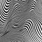 Abstract black and white stripes waves background