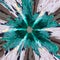 Abstract black white teal canvas swirl effect glass explosion