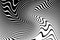 Abstract Black and White Wavy Lines Pattern with Whirl Motion Illusion
