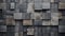 Abstract block stack wooden 3d cubes, black wood texture for backdrop