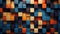 Abstract block stack wooden 3d cubes, colorful wood texture for backdrop