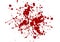 Abstract blood splatter red color isolated