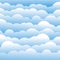 Abstract blue 3d fluffy clouds background (backdrop)