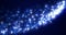 Abstract blue background of small bright glowing particles of energy stars