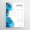 Abstract blue circle invoice template design