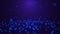 Abstract blue colored bouncing particle background in full Hd resolution.