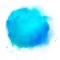 Abstract blue colorfull handdrawn watercolor blot illustration