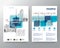 Abstract blue cross graphic element Vector brochure cover flyer poster design layout template in A4 size.