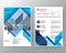 Abstract blue diagonal line Brochure annual report cover Flyer Poster design Layout template in A4 size