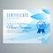 Abstract blue diploma certificate design