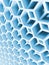 Abstract blue double honeycomb structure