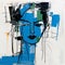 Abstract Blue Face Painting Inspired By Rui Palha And Josef Kote