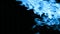 Abstract blue fire flames swaying on black background. Video footage with fire - the concept of power and energy