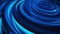 Abstract Blue Glowing Reflective Mirror Spiral Background Rendering