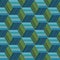 Abstract Blue And Green Cubic Pattern Background