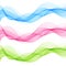 Abstract Blue, Green, Pink, Design Elements Isolated Wave Lines