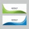 Abstract Blue and Green Stylish Banner Design Template Vector