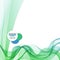 Abstract blue-green wave. Vector graphics. layout for advertising. presentation template. eps 10