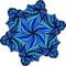 Abstract blue hexagonal pattern