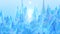 Abstract Blue Ice Spike Field on Transparent Clear Frozen Landscape - Abstract Background Texture