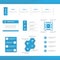 Abstract blue infographic elements presentation template flat design set for brochure flyer leaflet marketing