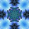 Abstract blue kaleidoscopic fractal graphic