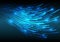 Abstract blue light fiber line network internet on black technology background vector