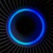 Abstract blue light ring, Blue light circle image on a black background